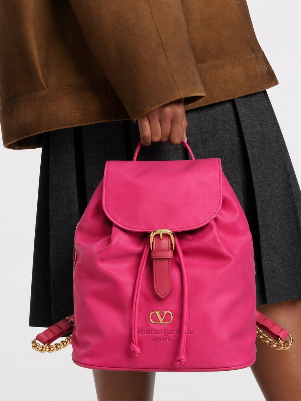 VALENTINO GARAVANI Nylon Backpack Pink Vintage - Picture 3 of 16